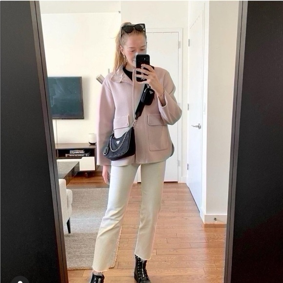 NEW Theory Double Face Wool & Cashmere Utility Coat Rosewood - Picture 9 of 9